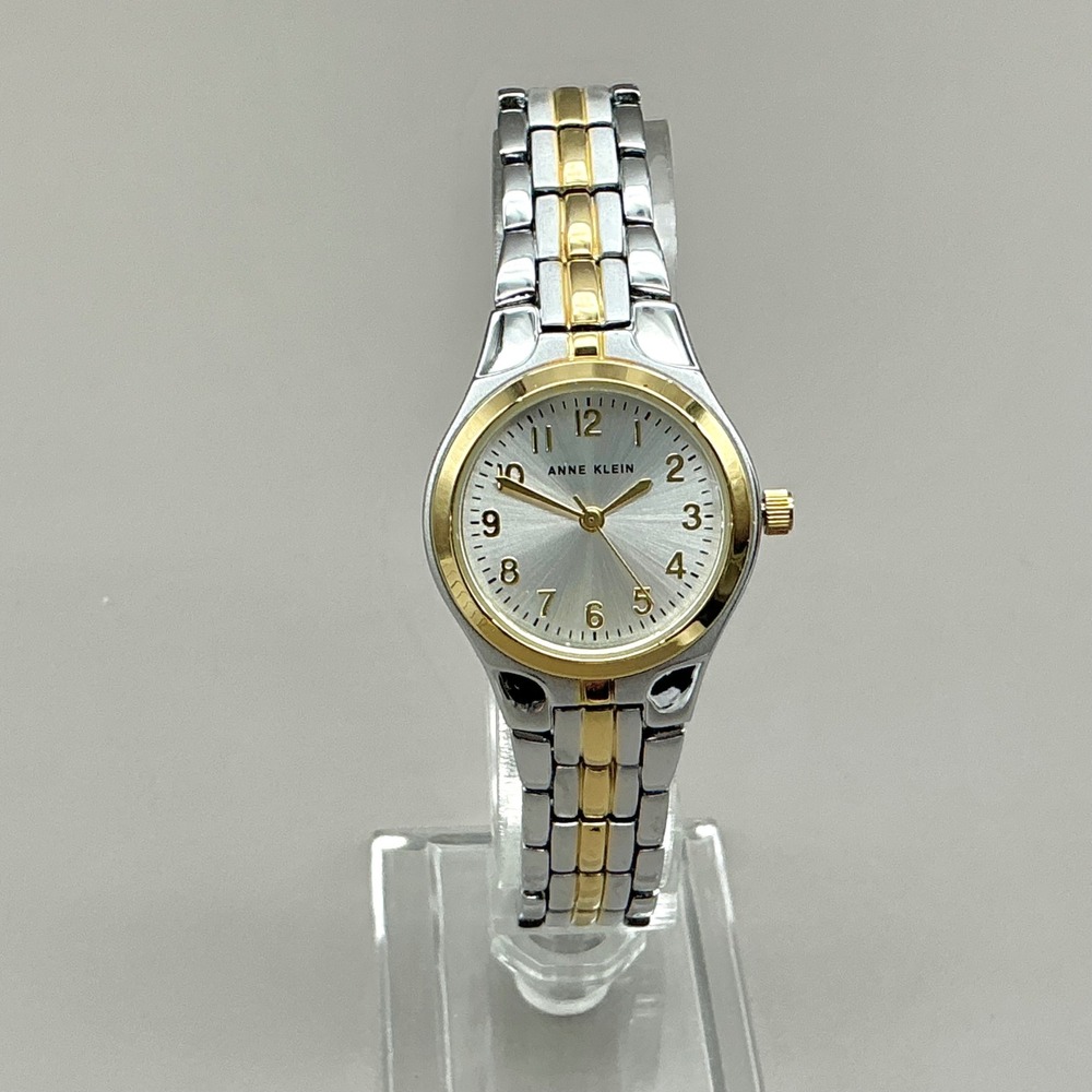 Anne Klein Watch Womens 10/5349 Two Tone Gold Silver 7.25" NEW BATTERY